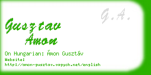 gusztav amon business card